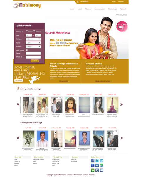 Matrimonial PHP Script, Best Matrimonial Script, Readymade Matrimony Website Script, Advanced Matrimonial Script