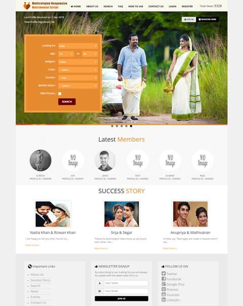 Open Source Matrimonial script - Matrimonial Readymade Software - Wedding Directory Script